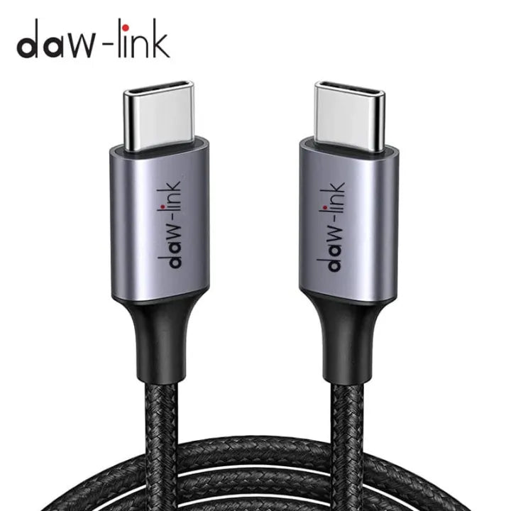100% ORIGNAL DAWLINK BRAND TYPE-C TO TYPE-C 65W PD FAST CHARGING CABLE (1M) FOR LAPTOP,MOBILE AND TABLETS