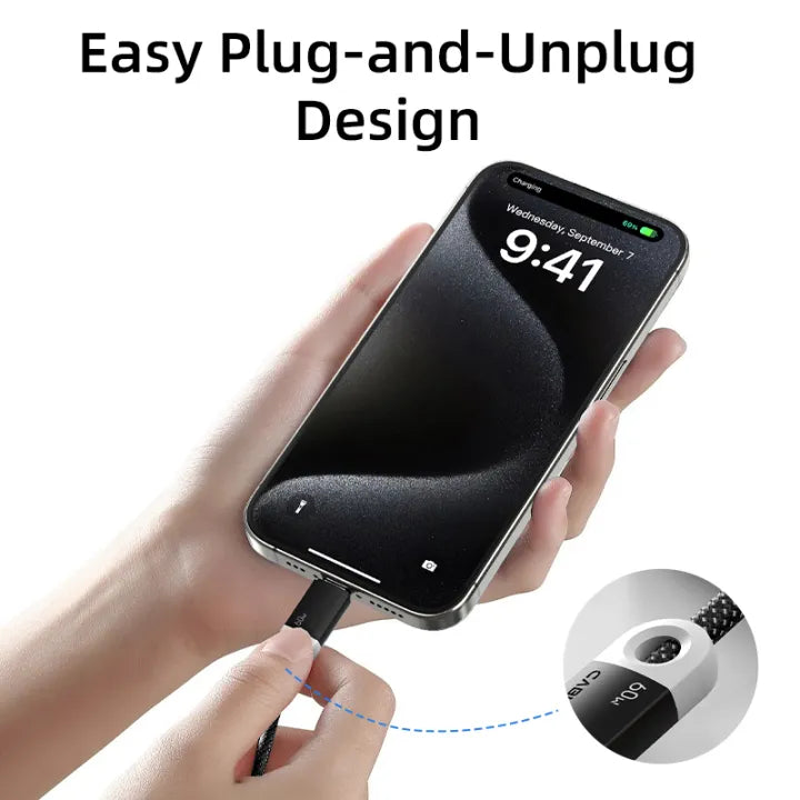 CABLETIME 60W USB C to USB C Fast Charger Braided Cable
