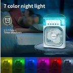 Portable Air Conditioner Mist Fan Big Size | 3-in-1 Mini AC Fan for Room Air Cooler with Ice & Humidifier | USB Electric Fan with Ice Water Mist | LED Lights | Adjustable Wind Speed | Small Desktop Cooling Fan for Room, Office & Home | 10inches