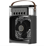 Portable Air Conditioner Mist Fan Big Size | 3-in-1 Mini AC Fan for Room Air Cooler with Ice & Humidifier | USB Electric Fan with Ice Water Mist | LED Lights | Adjustable Wind Speed | Small Desktop Cooling Fan for Room, Office & Home | 10inches